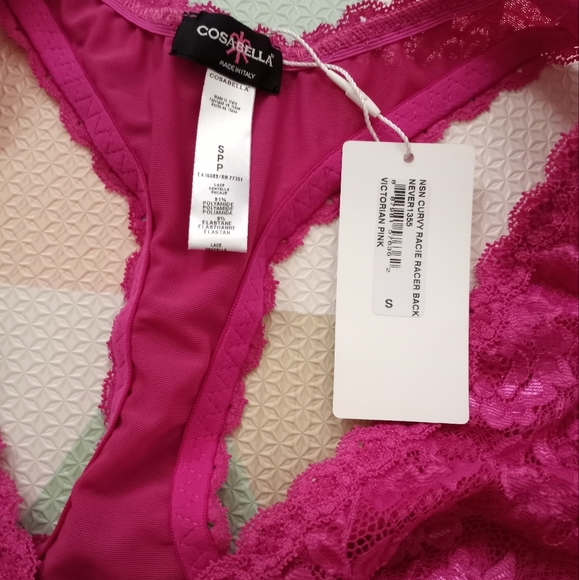 COSABELLA FLORAL LACE RACERBACK BRALETTE S - Picture 3 of 8